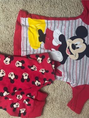 Disney Mickey Mouse Red Kids Pajama Set